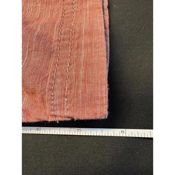 Flag & Anthem Shorts‎ Mens 32 Red Chambray Casual Summer Flat Front Lightweight - Picture 6 of 7
